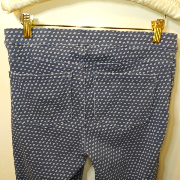 SPANX Denim & White Polka Dot Ankle Jeanish Leggings - Picture 5 of 11
